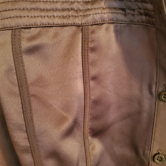 Worthington Slate Gray Blouse With Belt S Lg - Picture 4 of 11